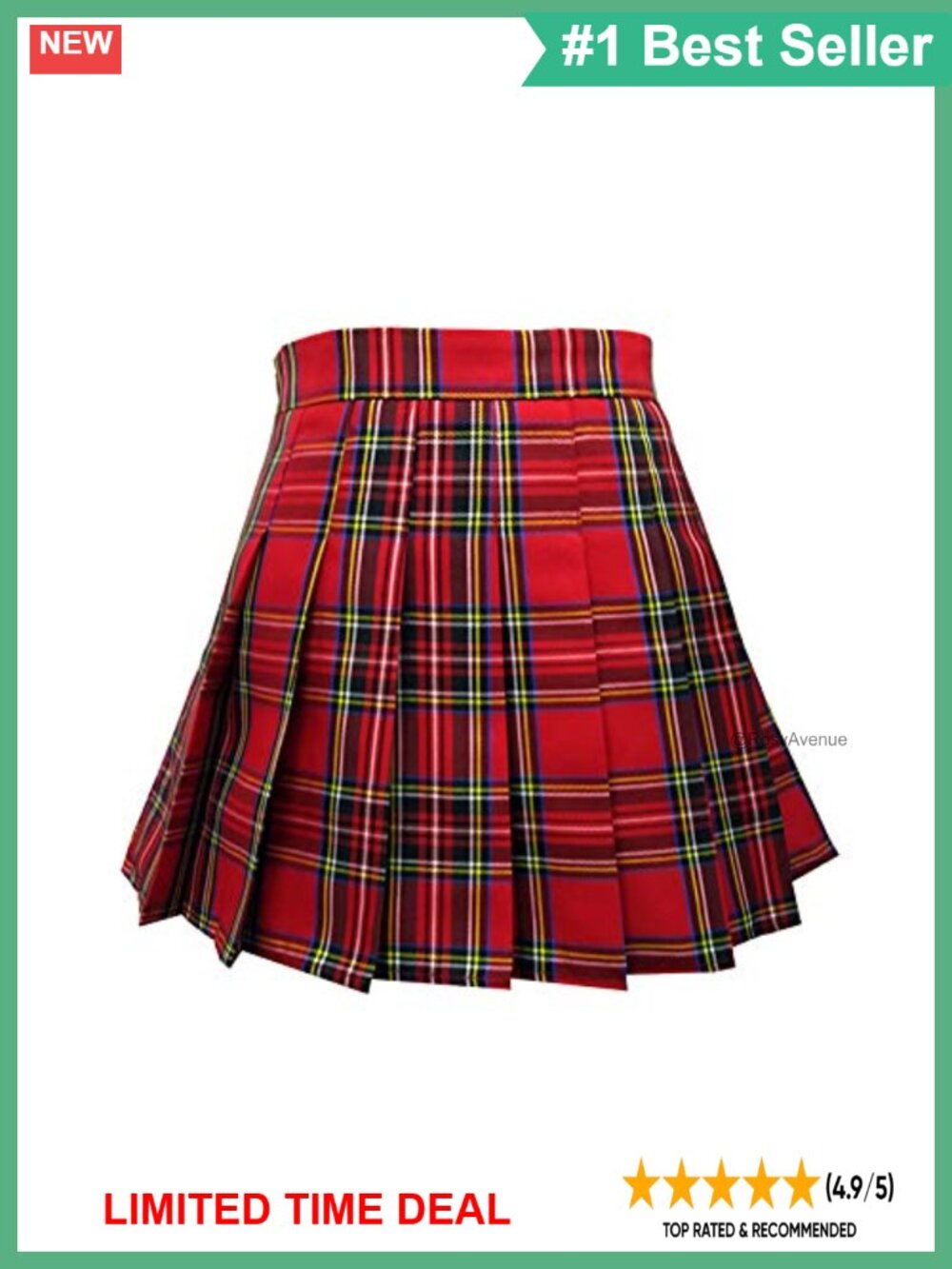High Waist Pleated Mini Skirt with Lined Shorts Tennis Active Skirt